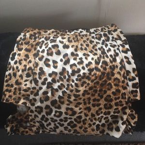 Cutout Cheetah Print Mini Skirt